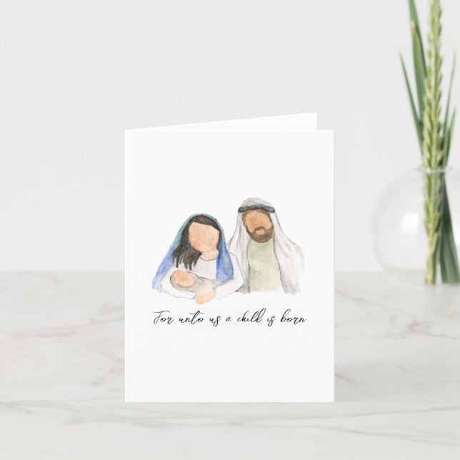 Mary and Joseph - Hand-painted Christmas Cards (set of 5)